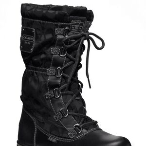 Coach Black Winter & Rain Boots Sz 5